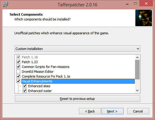 Componenti di TafferPatcher da installare